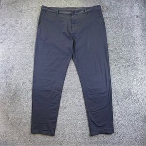 Rhone Pants Men 40x33 Gray Commuter Classic Chino Performance Travel Zip Pocket